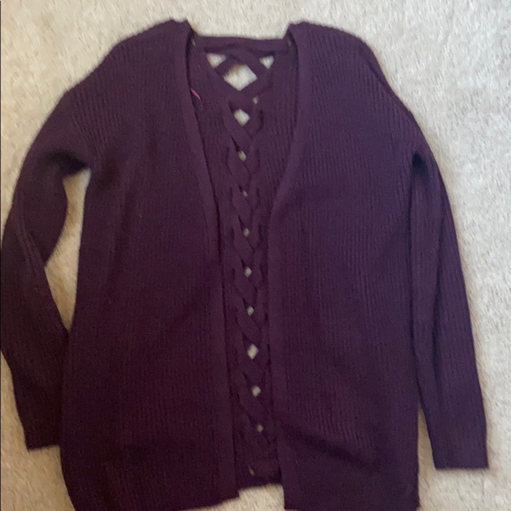 Open front sweater cardigan